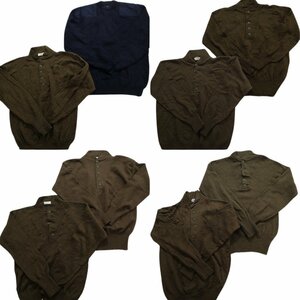 古着卸 まとめ売り 米軍実物 ミリタリー 8枚セット (メンズ XL /2XL ) ニットMIX ヘンリーネック コマンドセーター MR8523 1円スタート