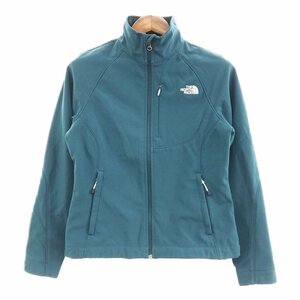 THE NORTH FACE ノースフェイス ソフトシェルジャケット アウター アウトドア ブルー (レディース M) 中古 古着 Q0139