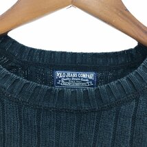 POLO JEANS ポロジーンズ コットン リブニット セーター ラルフローレン トップス ネイビー (メンズ S) 中古 古着 Q0154_画像3