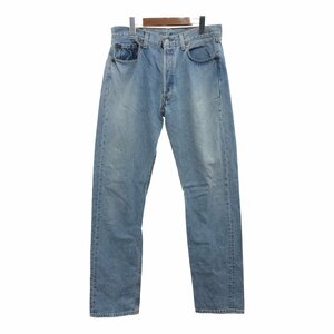 Levi's リーバイス 501 デニムパンツ ボトムス アメカジ ボタンフライ ライトブルー (メンズ W33 L34) 中古 古着 Q0149