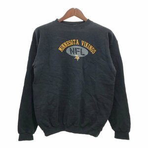 PUMA プーマ NFL ミネソタ・バイキングス スウェット トップス プロチーム ブラック (レディース XL(18-20)) 中古 古着 Q0215