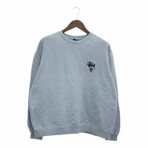 STUSSY Stussy one отметка Logo тренировочный футболка tops Street голубой ( мужской M) б/у б/у одежда Q0294