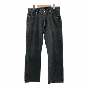 Levi's リーバイス 501 ストレート デニムパンツ ボトムス カジュアル ブラック (メンズ 36/32) 中古 古着 Q0317