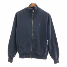 90年代~ Polo by Ralph Lauren ラルフローレン ワンポイントロゴ フルジップ スウェット ジャケット ネイビー (メンズ L) 中古 古着 Q0334_画像1