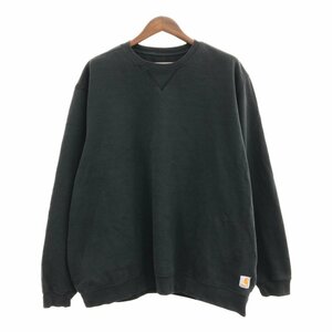 Carhartt カーハート ワンポイント スウェット トレーナー 大きいサイズ ブラック (メンズ 2XL) 中古 古着 Q0332