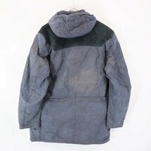 Barbour バブアー CRIEFF フード付き 中綿 オイルドジャケット キルティング 3ワラント 英国 防寒 ネイビー (メンズ M) 中古 古着 N6824_画像2