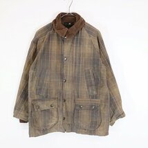 Barbour バブアー BEDALE ビデイル オイルドジャケット ユーロ タータンチェック マルチカラー (メンズ L相当) 中古 古着 N8581_画像1