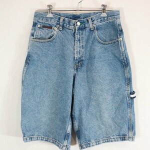 SALE/ TOMMY HILFIGER トミーヒルフィガー デニム ショートパンツ Y2K アイスブルー (メンズ 31) N8110