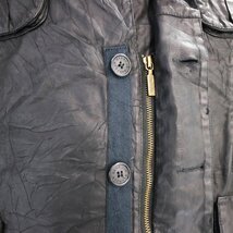 Barbour バブアー インターナショナル オイルドジャケット 防寒 Joe Casely-Hayford ダブルジップ ブラック (メンズ XL) 中古 古着 N9303_画像7