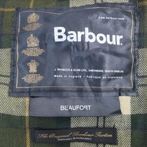 2000年代 Barbour バブアー ビューフォート オイルドジャケット 防寒 チェック柄 英国 ダークグリーン (メンズ C46/117CM) 中古 古着 N8535_画像9