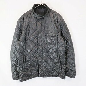 Barbour バブアー キルティング ジャケット コーデュロイ切替 スナップボタン 3ワラント ブラック (メンズ S) 中古 古着 N7107