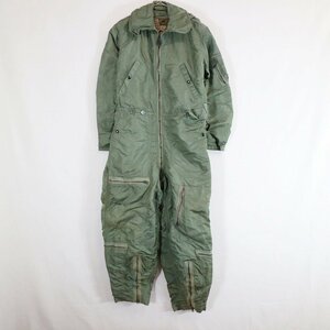 50年代 米軍実物 U.S.AIRFORCE CWU-1/P フライングカーバーオール ミリタリー 戦闘服 アウター オリーブ (メンズ S) N7811