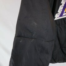 STARTER スターター NBA ロサンゼルス・レイカーズ 中綿ナイロンジャケット 防寒 ブラック (メンズ XL) 中古 古着 N7066_画像5