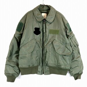 90年代 米軍実物 U.S.AIRFORCE CWU 45/P フライトジャケット ミリタリー 戦闘服 アウター オリーブ (メンズ L) O0072