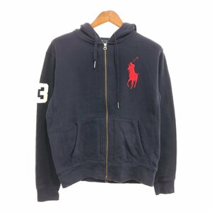 Polo by Ralph Lauren ポロ ラルフローレン ジップアップ パーカー ダブルジップ ネイビー (メンズ M) 中古 古着 Q0463