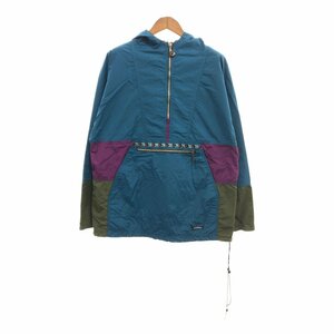 90年代 L.L.Bean エルエルビーン ナイロン アノラックパーカー ジャケット アウトドア キャンプ ブルー (メンズ XL相当) 中古 古着 Q0414