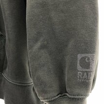 Carhartt カーハート ワンポイントロゴ パーカー 大きいサイズ ワーク グリーン (メンズ 2XL TALL) 中古 古着 Q0352_画像5