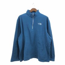 THE NORTH FACE ノースフェイス ハーフジップ フリースジャケット アウトドア 大きいサイズ ブルー (メンズ XXXL) 中古 古着 Q0384_画像1