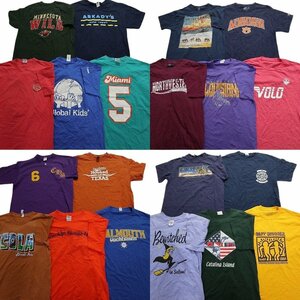 古着卸 まとめ売り カラーmix プリント 半袖Tシャツ 20枚セット (メンズ M ) イラスト ロゴ TS30 MR7983 1円スタート