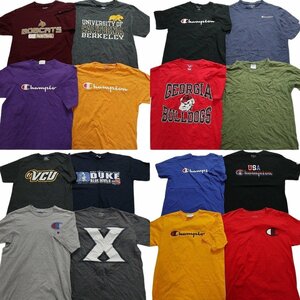 古着卸 まとめ売り チャンピオン 半袖Tシャツ 16枚セット (メンズ M ) ブランドロゴ カラー系 TS14 MR7992 1円スタート