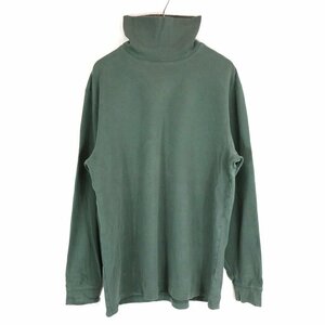 L.L.Bean エルエルビーン ハイネック長袖Ｔシャツ 防寒 アメカジ 無地 グリーン (メンズ L) O1394 中古 古着