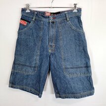 ECKO UNLTD エコーアンリミテッド デニム ショートパンツ ストリート系 ブルー (メンズ 32) O1367 中古 古着_画像1