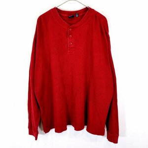 GAP ギャップ サーマル ヘンリーネック 長袖Ｔシャツ アメカジ レッド (メンズ L) O1546 中古 古着