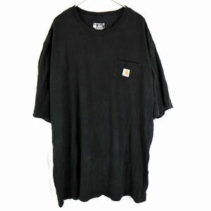 Carhartt カーハート ワンポイントロゴ 半袖Ｔシャツ 大きいサイズ ブラック (メンズ 2XL) O1804 中古 古着