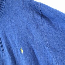 Polo by Ralph Lauren ポロバイラルフローレン ワンポイントロゴ セーター 大きいサイズ ハーフジップ (メンズ 2XL) O1807 中古 古着_画像4