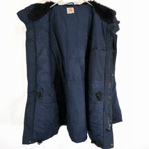 Carhartt カーハート ナイロン 中綿ジャケット 防寒 アメカジ ネイビー (メンズ L) O1983 中古 古着_画像8