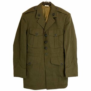  the US armed forces the truth thing U.S.NAVY USMC military jacket outer uniform Epo let olive ( men's 40S) O2266 used old clothes 