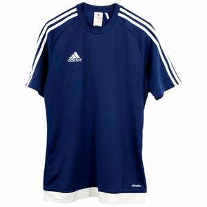 adidas アディダス climalite ワンポイントロゴ 半袖Ｔシャツ Y2K ブルー (メンズ S) O2382 中古 古着