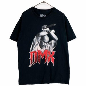 DMX 半袖Ｔシャツ アーティスト プリント 丸首 ブラック (メンズ L) O2278 中古 古着