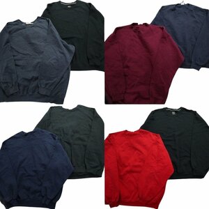 古着卸 まとめ売り スウェット 8枚セット (メンズ 3XL /5XL ) 無地MIX 丸首 カラー系 SW8 MR8804 1円スタート