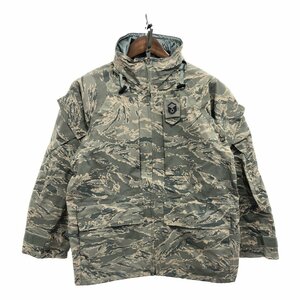 米軍実物 U.S.AIRFORCE GORE-TEX ゴアテックスパーカー ジャケット 防水 ミリタリー ABUカモ (メンズ SMALL-SHORT) 中古 古着 Q0508