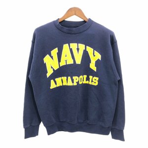 U.S.NAVY アナポリス スウェット トレーナー ミリタリー ネイビー (メンズ XL相当) 中古 古着 Q0579