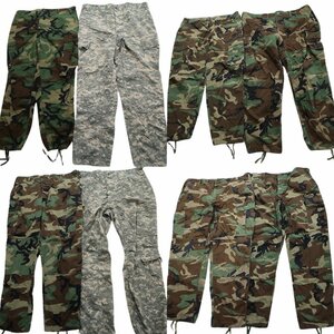 古着卸 まとめ売り フィールドパンツ 米軍実物 ミリタリー 8枚セット (メンズ XL /2XL ) カモ柄MIX デジタルカモ MR8458 1円スタート