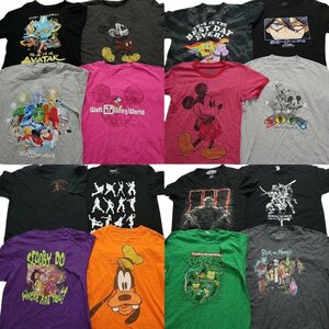 古着卸 まとめ売り キャラクター 半袖Tシャツ 16枚セット (メンズ L ) アニメ ディズニー ジャンプ TS10 MR8154 1円スタート