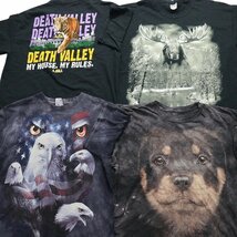 古着卸 まとめ売り アニマル 動物 半袖Tシャツ 16枚セット (メンズ L /M ) バッグプリント ウルフ TS13 MR8058 1円スタート_画像2