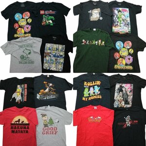 古着卸 まとめ売り キャラクター 半袖Tシャツ 16枚セット (メンズ L ) アンダーアーマー スポンジボブ TS10 MR8026 1円スタート