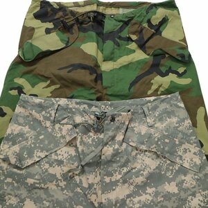 古着卸 まとめ売り 米軍実物 ミリタリー U.S.ARMY ECWCS GORE-TEX ゴアテックスパンツ 2枚セット(メンズ M-R /M-L ) ウッドランド MR9409