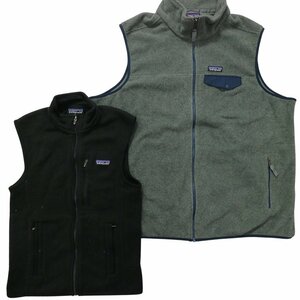 古着卸 まとめ売り Patagonia パタゴニア シンチラ フリースベスト 2枚セット (メンズ XS /XXL ) ワンポイント MR9404