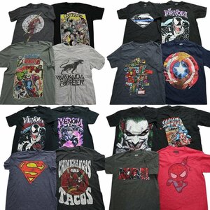 古着卸 まとめ売り キャラクター 半袖Tシャツ 20枚セット (メンズ S /M ) スパイダーマン ヒロアカ TS9 MR6549 1円スタート