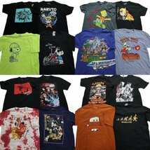 古着卸 まとめ売り キャラクター 半袖Tシャツ 16枚セット (メンズ L ) ライオンキング ナルト TS10 MR6418 1円スタート_画像1