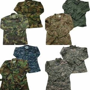 古着卸 まとめ売り フィールドジャケット 米軍実物 ミリタリー 8枚セット (メンズ S /M ) デジタルカモ 柄MIX UM6 MR3311 1円スタート