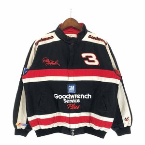 CHASE AUTHENTICS チェイス オーセンティック NASCAR ナスカー コットン レーシングジャケット ブラック (メンズ XL) P3830 1円スタート