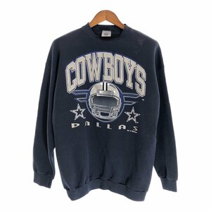 90年代 USA製 NFL LOGO7 ダラス・カウボーイズ スウェット プロチーム ネイビー (メンズ XL) P2835 1円スタート