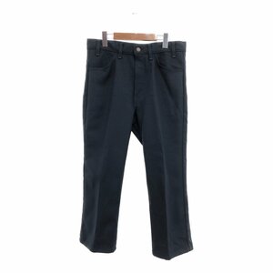 90年代 USA製 Levi's リーバイス スタプレスト スラックスパンツ ネイビー (メンズ W34 L30) 中古 古着 Q0616