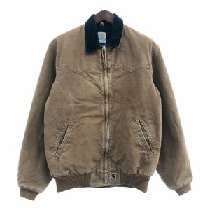 Carhartt カーハート デトロイトジャケット アウター ワーク ダック地 ブラウン (メンズ L) 中古 古着 P6924