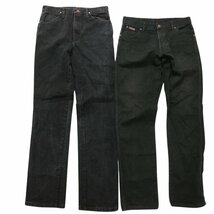 古着卸 まとめ売り Wrangler ラングラー パンツ 8枚セット (メンズ W34 /W33 /W32 ) ブラックデニム MR9434_画像4